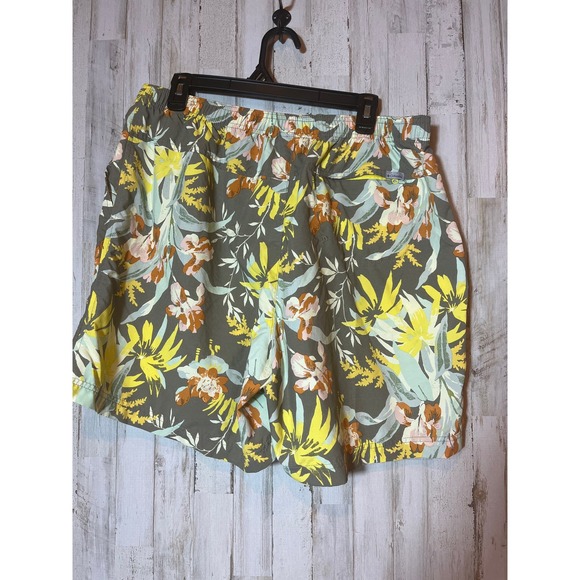 Columbia Mens XL swim trunks court dark green floral print - Picture 2 of 4
